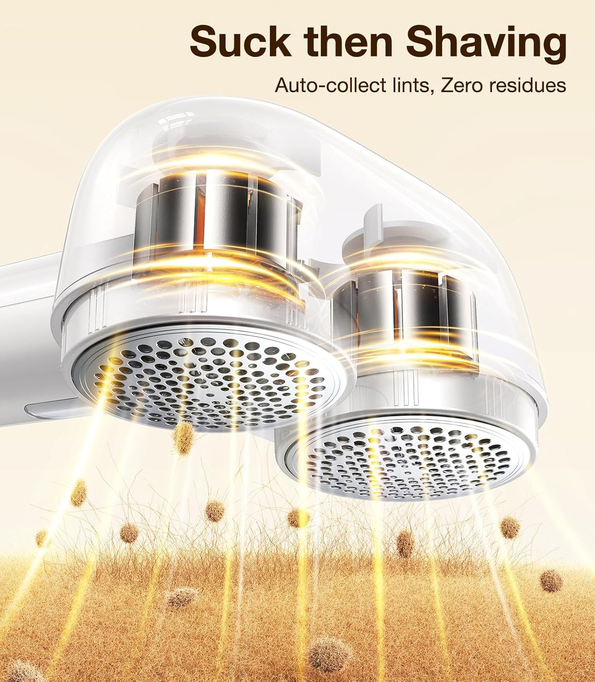 DesertWest Fabric Shaver, 2000mah Rechargable Lint Remover, Lint Shavers to Remove Pilling, Sweater