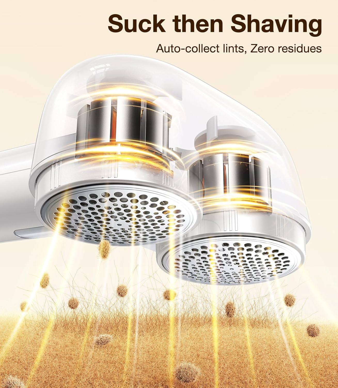 DesertWest Fabric Shaver, 2000mah Rechargable Lint Remover, Lint Shavers to Remove Pilling, Sweater