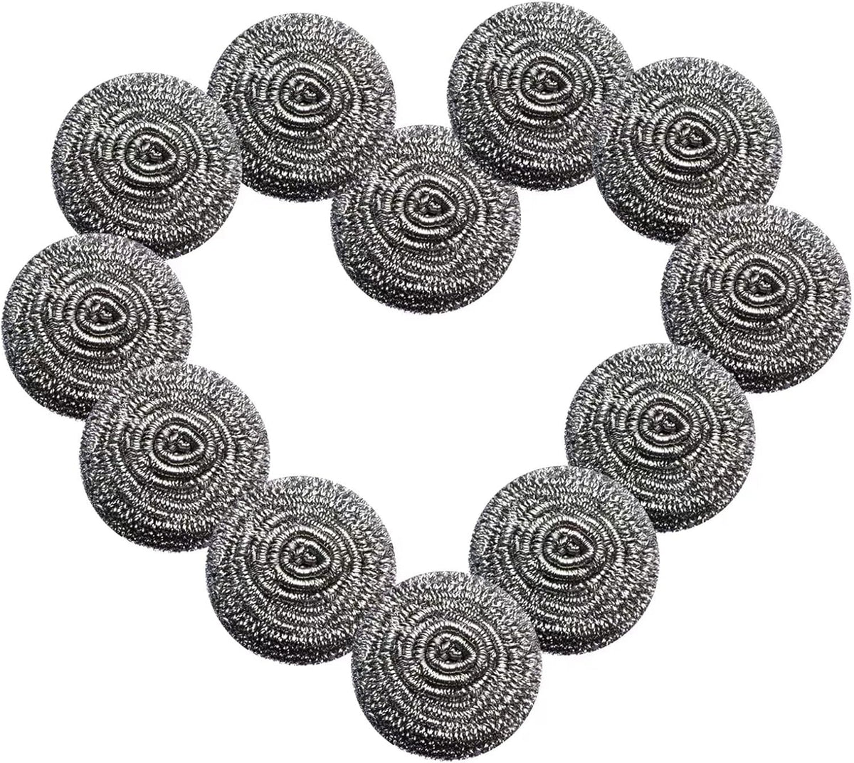 12Pcs Steel Wool Scrubber - Steel Wool for Cleaning Dish Pots Pans Grills Stainless Steel Scrubber