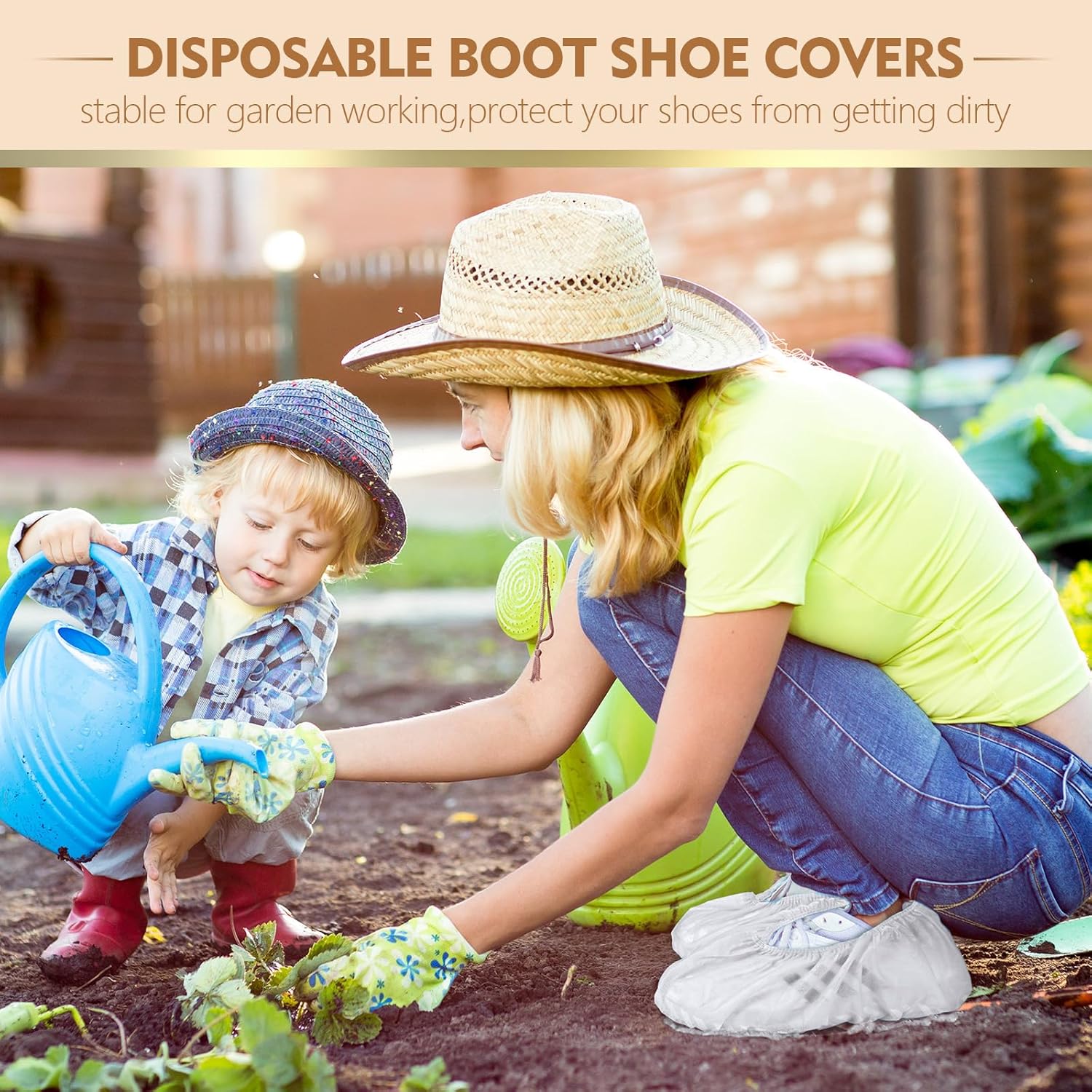 Zhanmai 300 Pack Disposable Shoe Covers Non Slip Disposable Large Foot Booties Shoe Covers for