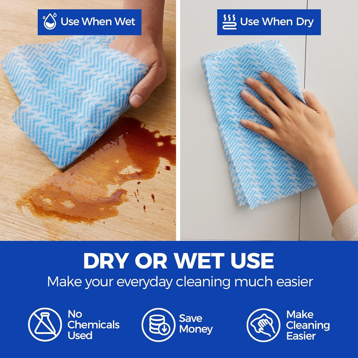 Disposable Cleaning Rolls Handi Wipes Reusable Cleaning Cloths Reusable Dry Kitchen Towels Dish
