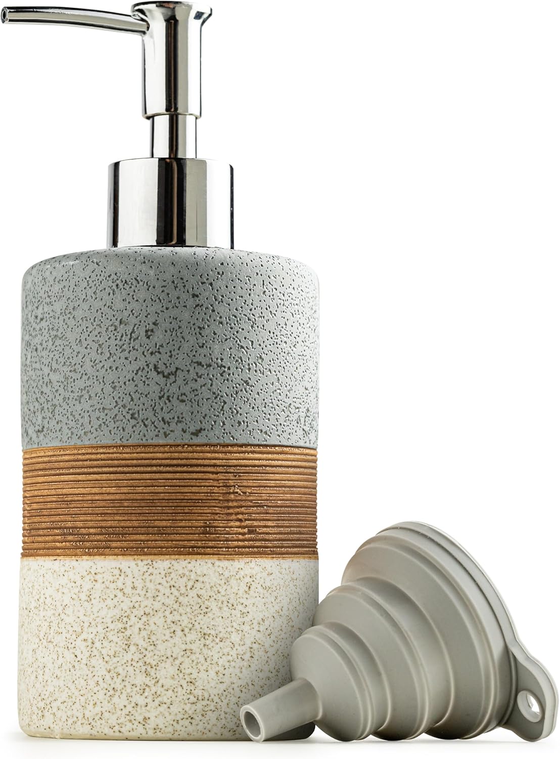 Ceramic Soap Dispenser Set for Hand Soap, Shampoo, Dish Soap, Conditioner, Bathroom & Kitchen