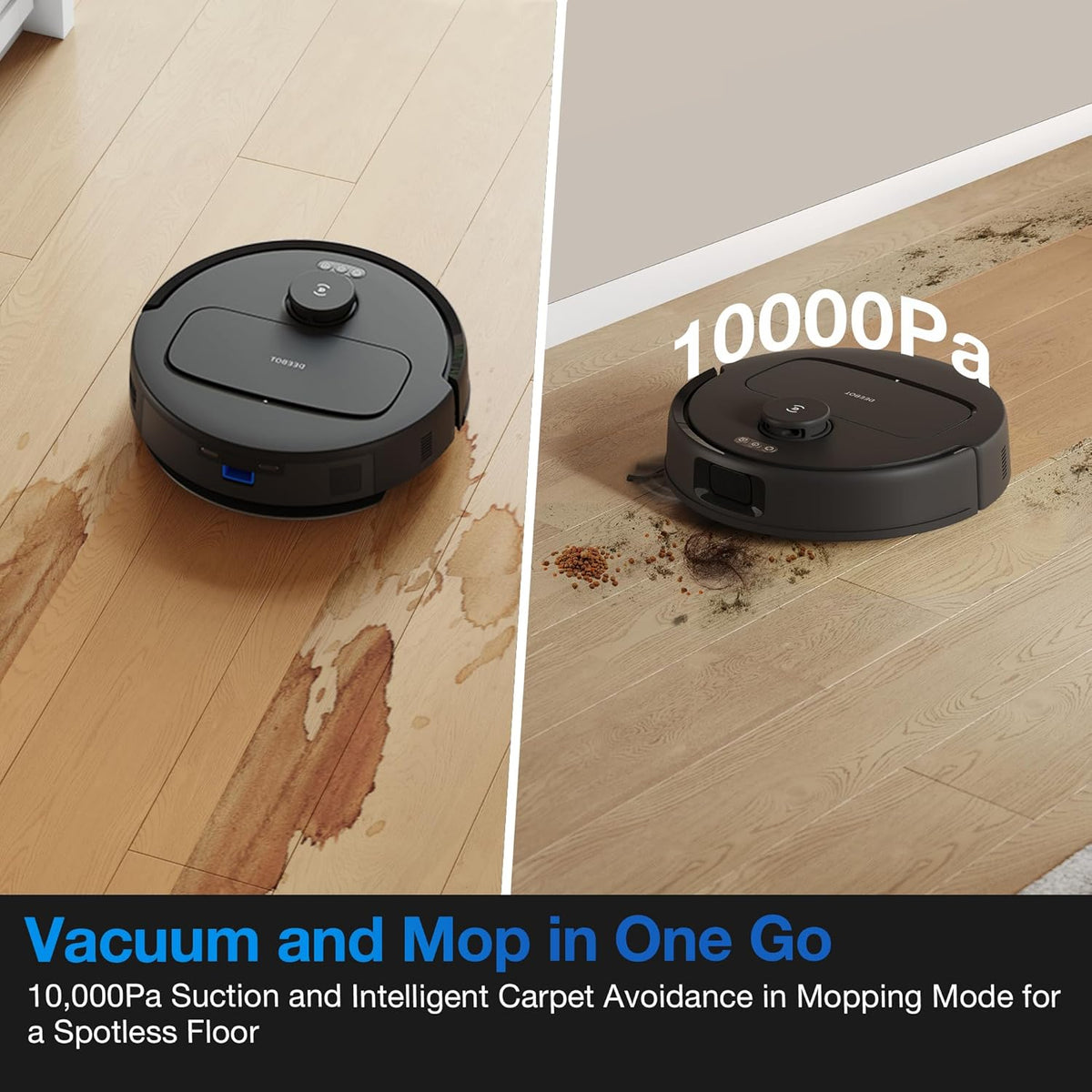 ECOVACS DEEBOT N20e Plus Robot Vacuum and Mop,with Bagless Self Emptying Station,10000Pa Powerful