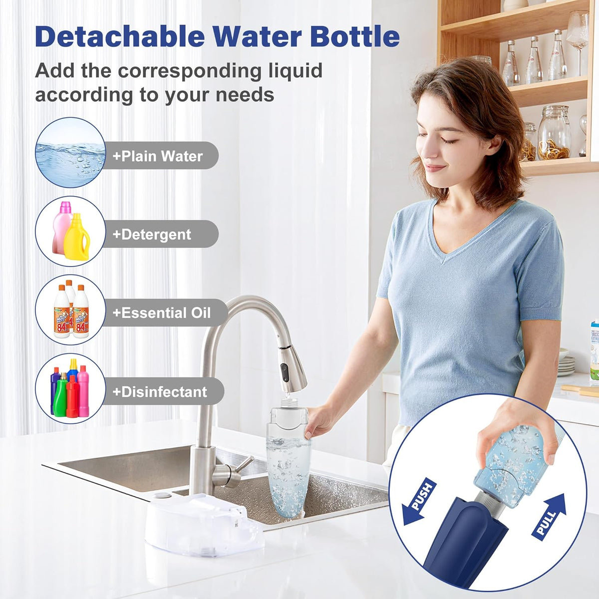 Microfiber Spray Mop for Floors Cleaning: Wet Dry Hardwood Floor Mops with 3 Washable Pads for