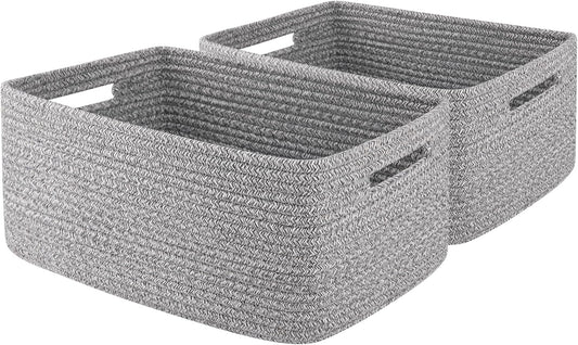 OIAHOMY Storage Basket for Shelves, Closet Cube Storage Bins Baskets for Clothes Blanket Towels