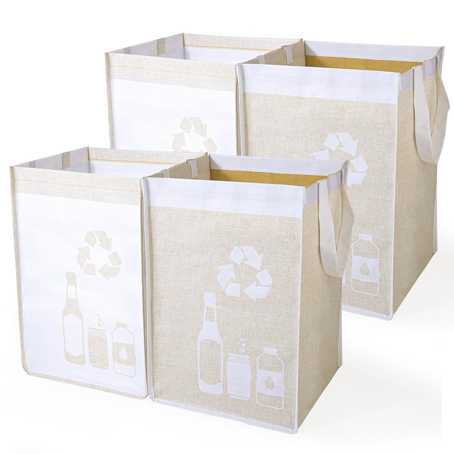 Recycle Waste Bag for Kitchen Home- Indoor Recycling Bins Trash Sorting Organizer, Reusable and