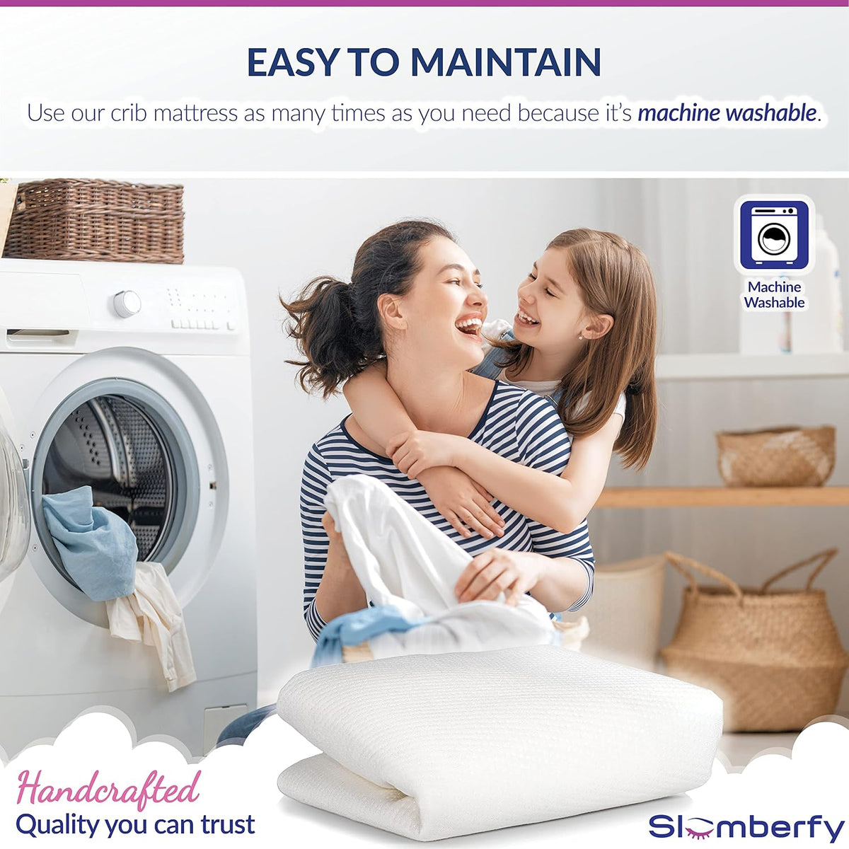 Mini Crib Mattress Protector by Slumberfy, Waterproof and Hypoallergenic Mattress Protector for