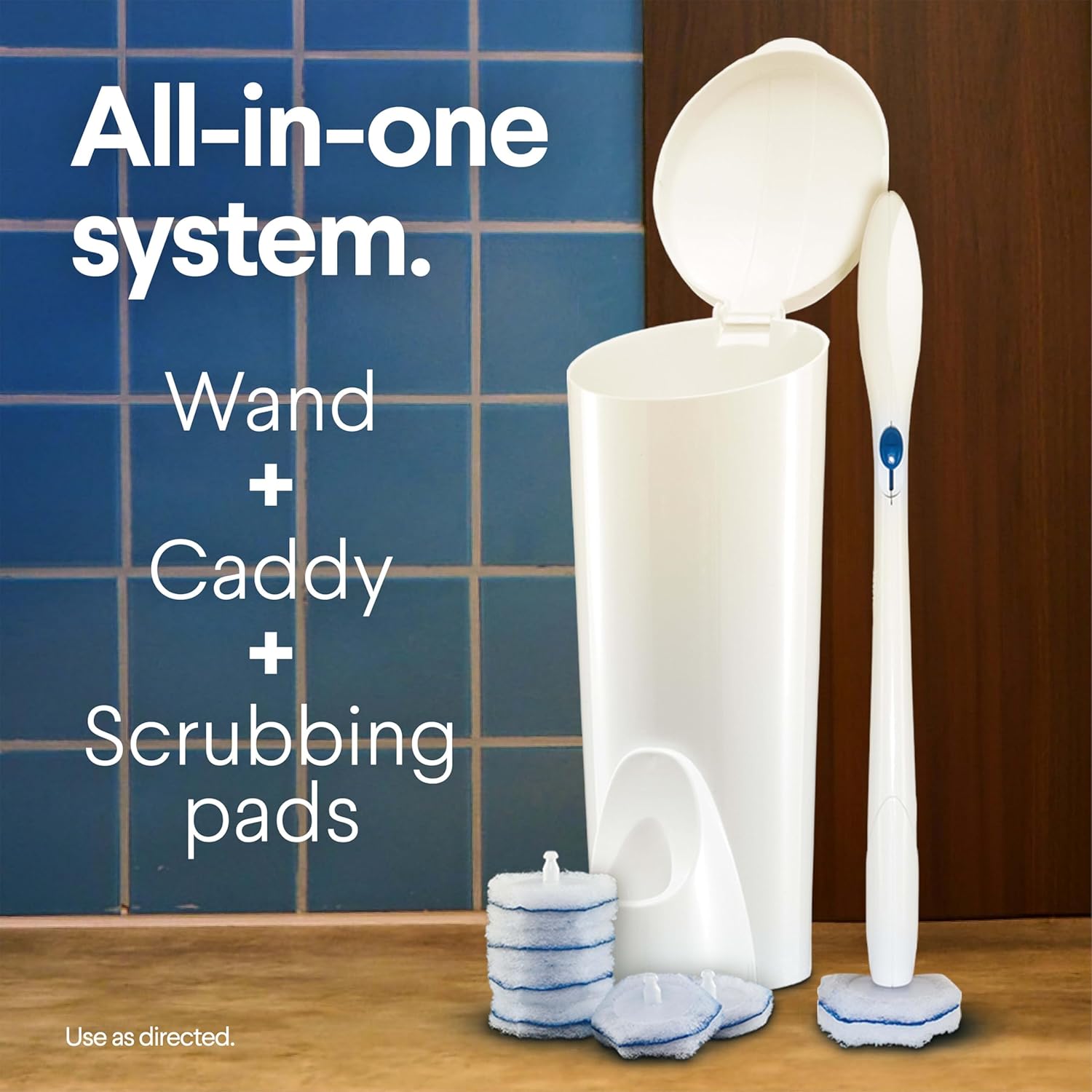 CLOROX Original Toilet Cleaning System, ToiletWand, Storage Caddy, 6 Refill Heads, Dorm Room