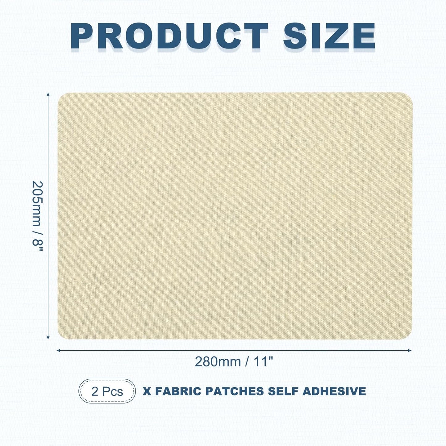 PATIKIL 8x11 Inch Linen Repair Patches, 2Pcs Self-Adhesive Fabric Patch for Sofas Tote Bags