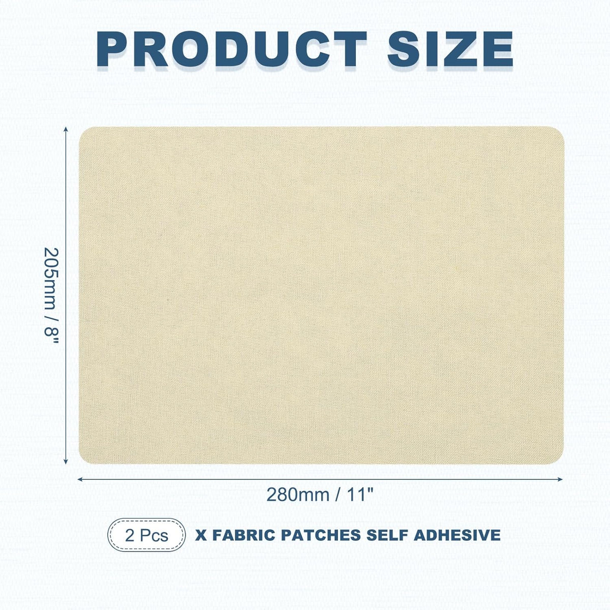 PATIKIL 8x11 Inch Linen Repair Patches, 2Pcs Self-Adhesive Fabric Patch for Sofas Tote Bags