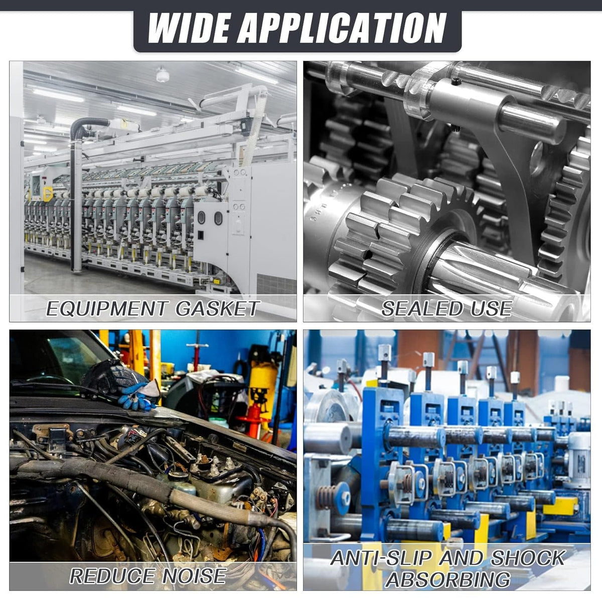 Neoprene Rubber Strips Self Adhesive Sheets, Rolls & Strips with Adhesive Backing Rubber Pads Self