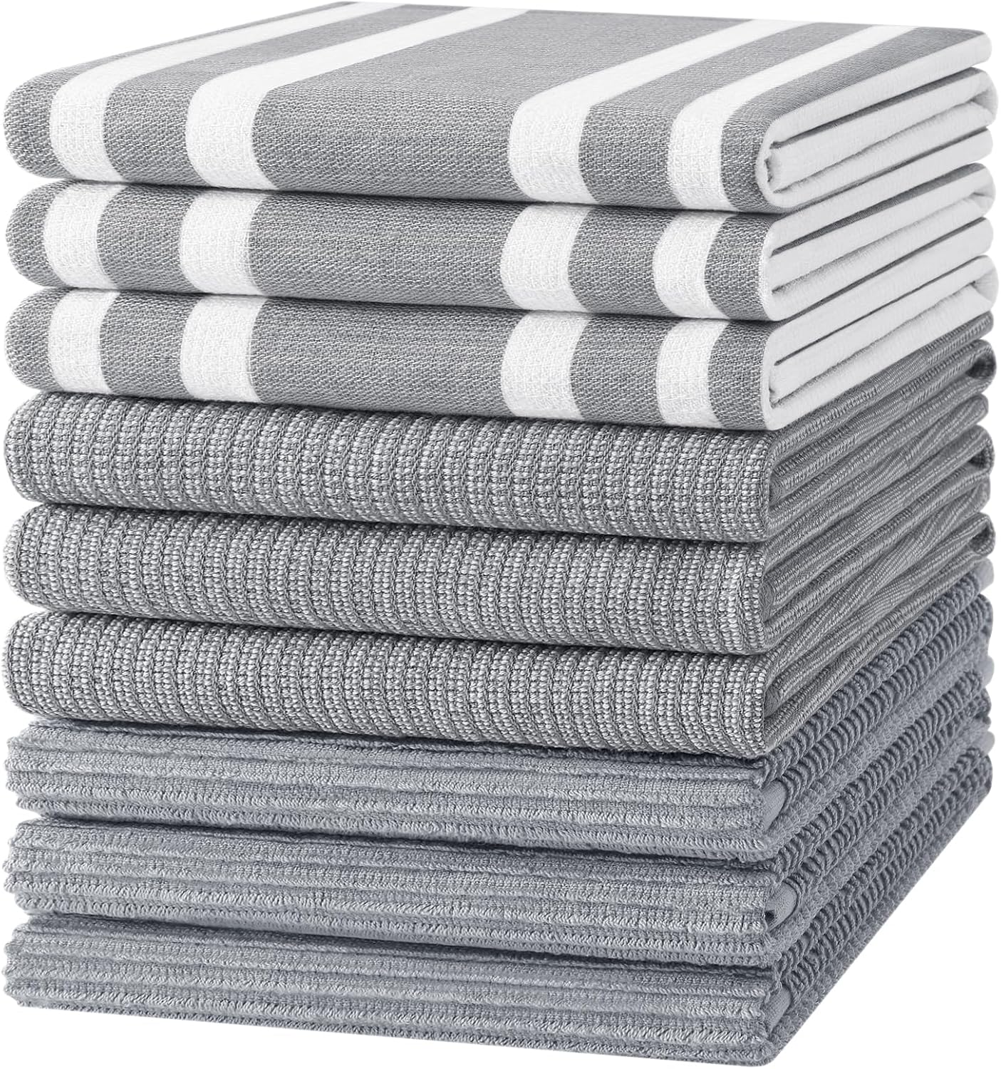 Homaxy Premium Kitchen Towels(18”x 28”, 9 Pack), Large Cotton 380 GSM Kitchen Hand Towels, Soft and