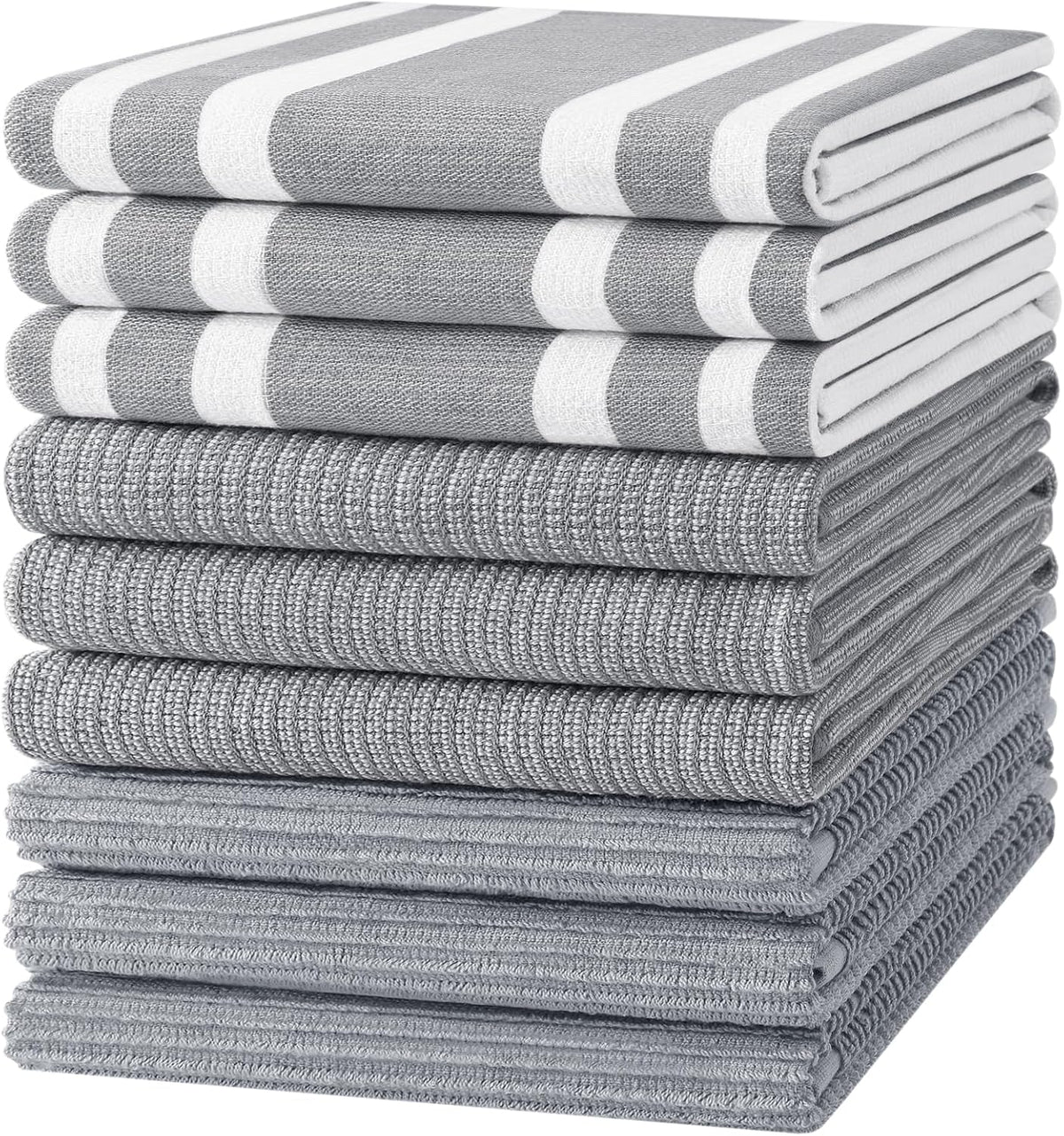 Homaxy Premium Kitchen Towels(18”x 28”, 9 Pack), Large Cotton 380 GSM Kitchen Hand Towels, Soft and