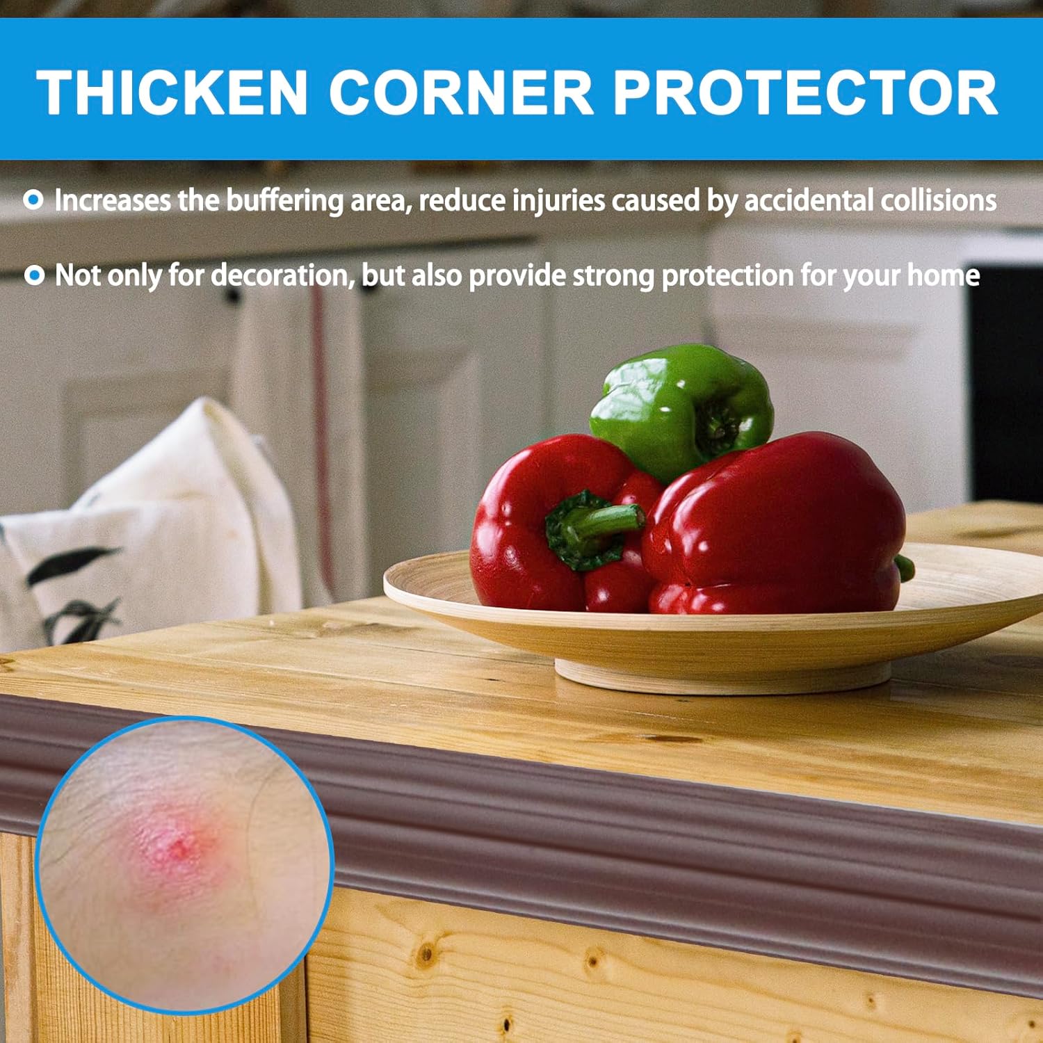 Wall Corner Protector Peel and Stick Corner Trim Molding Flexible Inside & Outside Wall Edge Guard