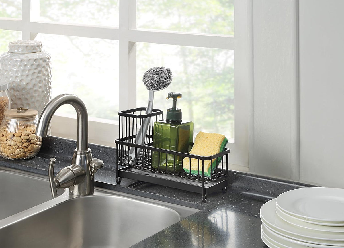 SunnyPoint Never Rust Stainless Utensil, Sink Cleaning Tools Holder for Kitchen Sink With Drain