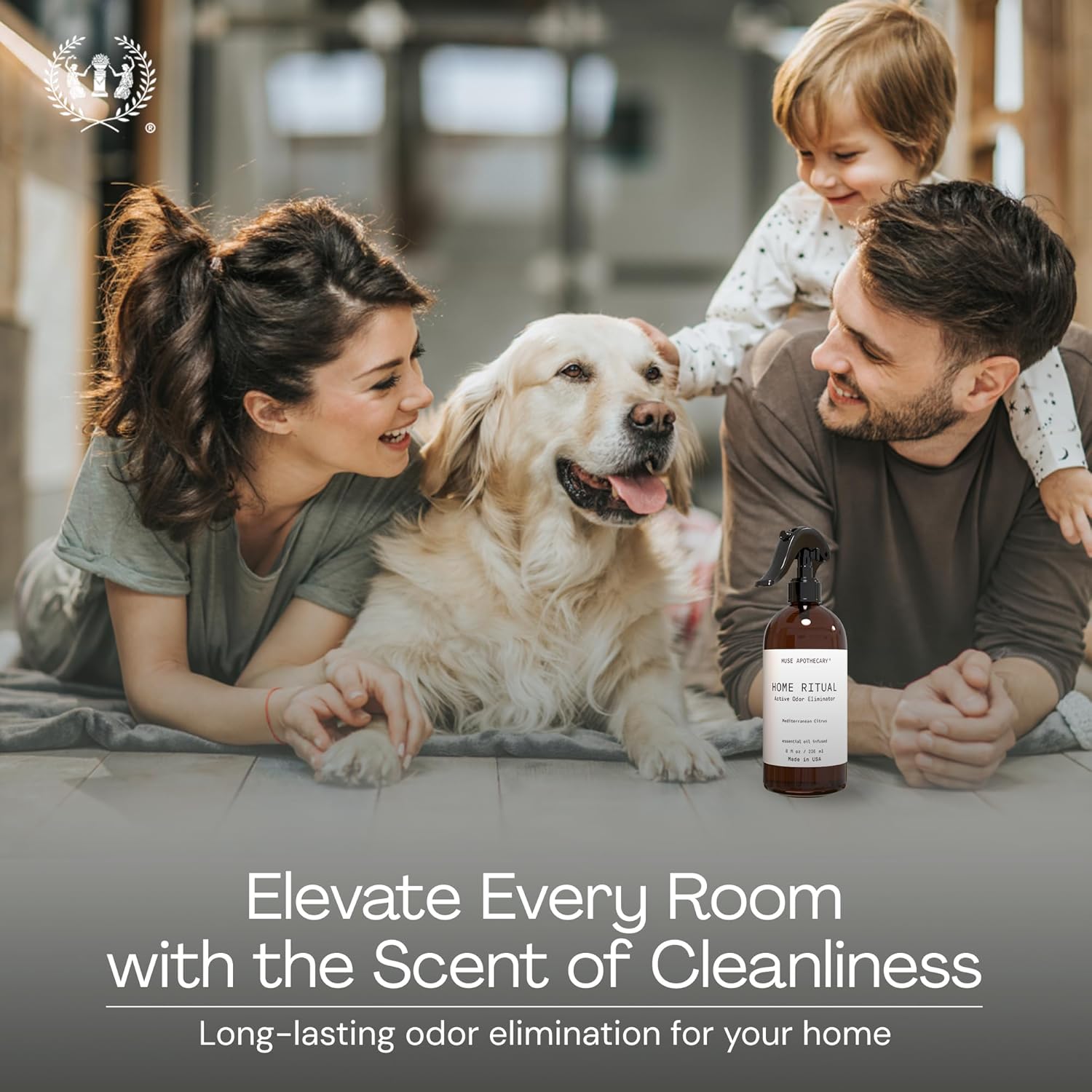 Muse Apothecary Home Ritual Active Odor Eliminator Spray - Furniture Deodorizer Spray & Bathroom