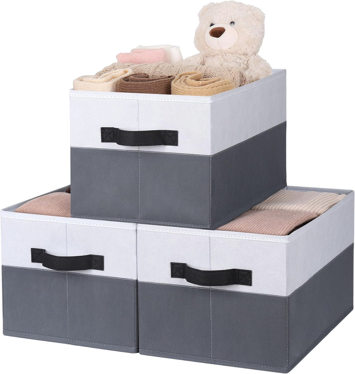 WUIKE Fabric Storage Bins, Extra Large Baskets for Organizing, Storage Bins for Shelves with