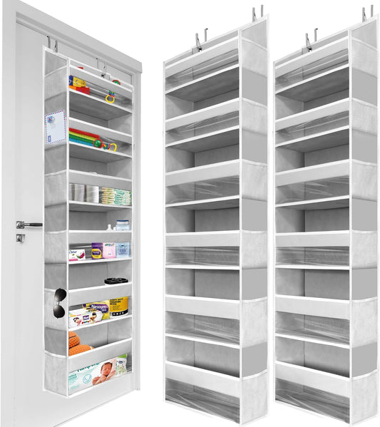 HOMELUX THEORY 2 PC Heavy Duty Over the Door Organizer 55x14x6.7, 6 Large Front & 12 Side Pockets