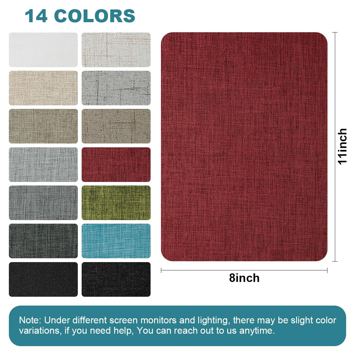 J.CARP 2Pcs Linen Repair Patches, Large Self-Adhesive Fabric Patch for Sofas, Couch, Furniture, Car