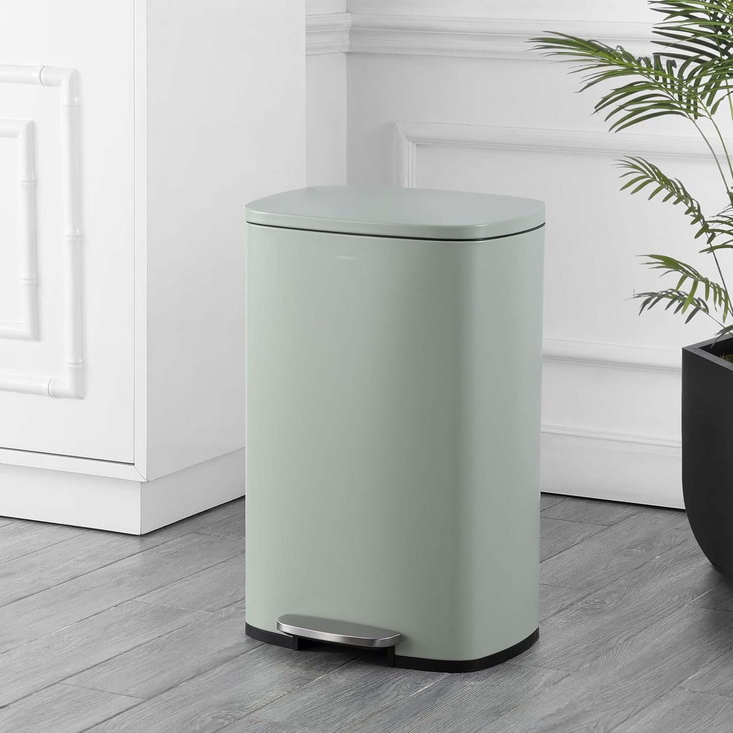 happimess HPM1006E Connor Rectangular 13-Gallon Trash Can with Soft-Close Lid and Free Mini Trash
