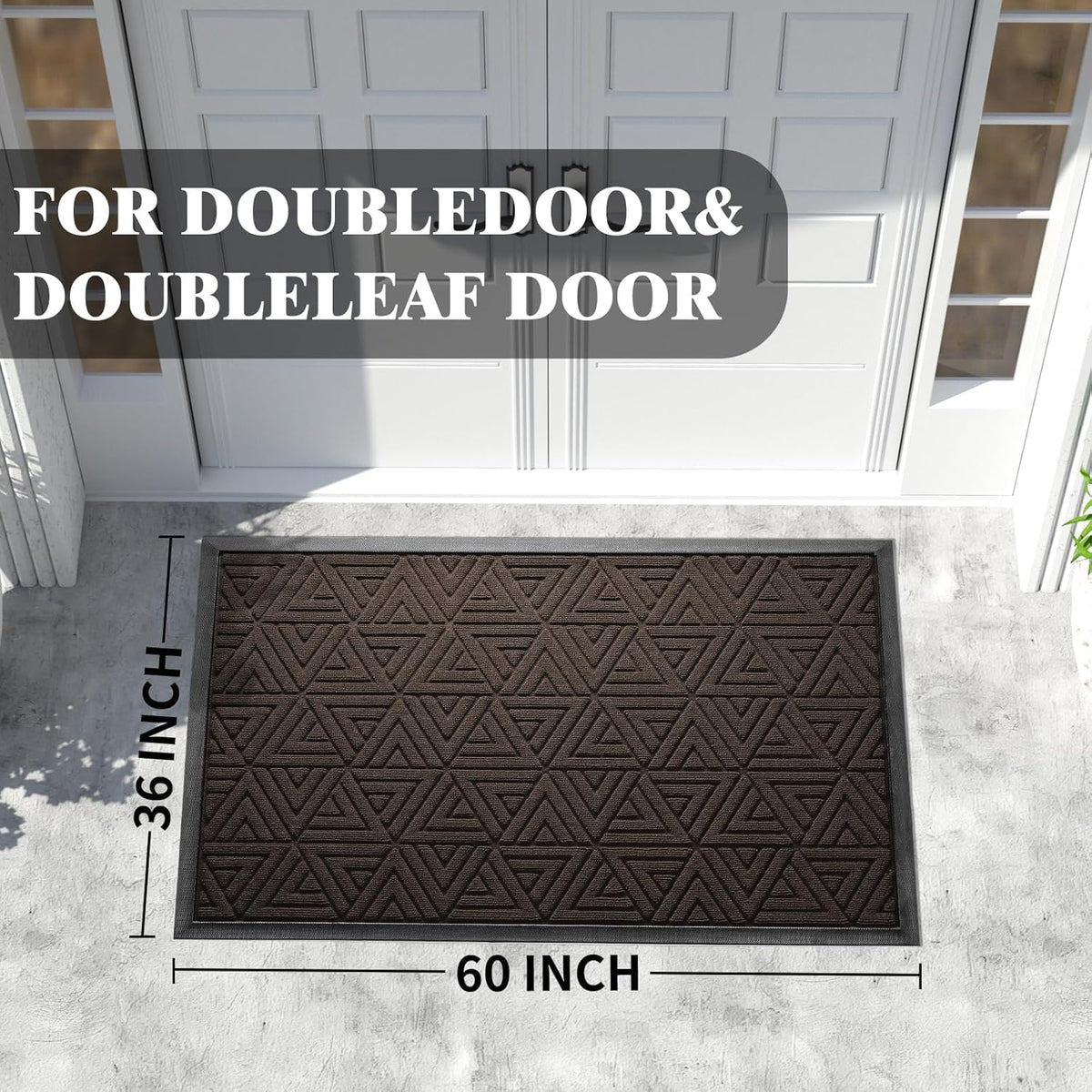Yimobra Extra Large Door Mat 60x32, All-Weather Waterproof Non-Slip Welcome Matt Outdoor, Heavy