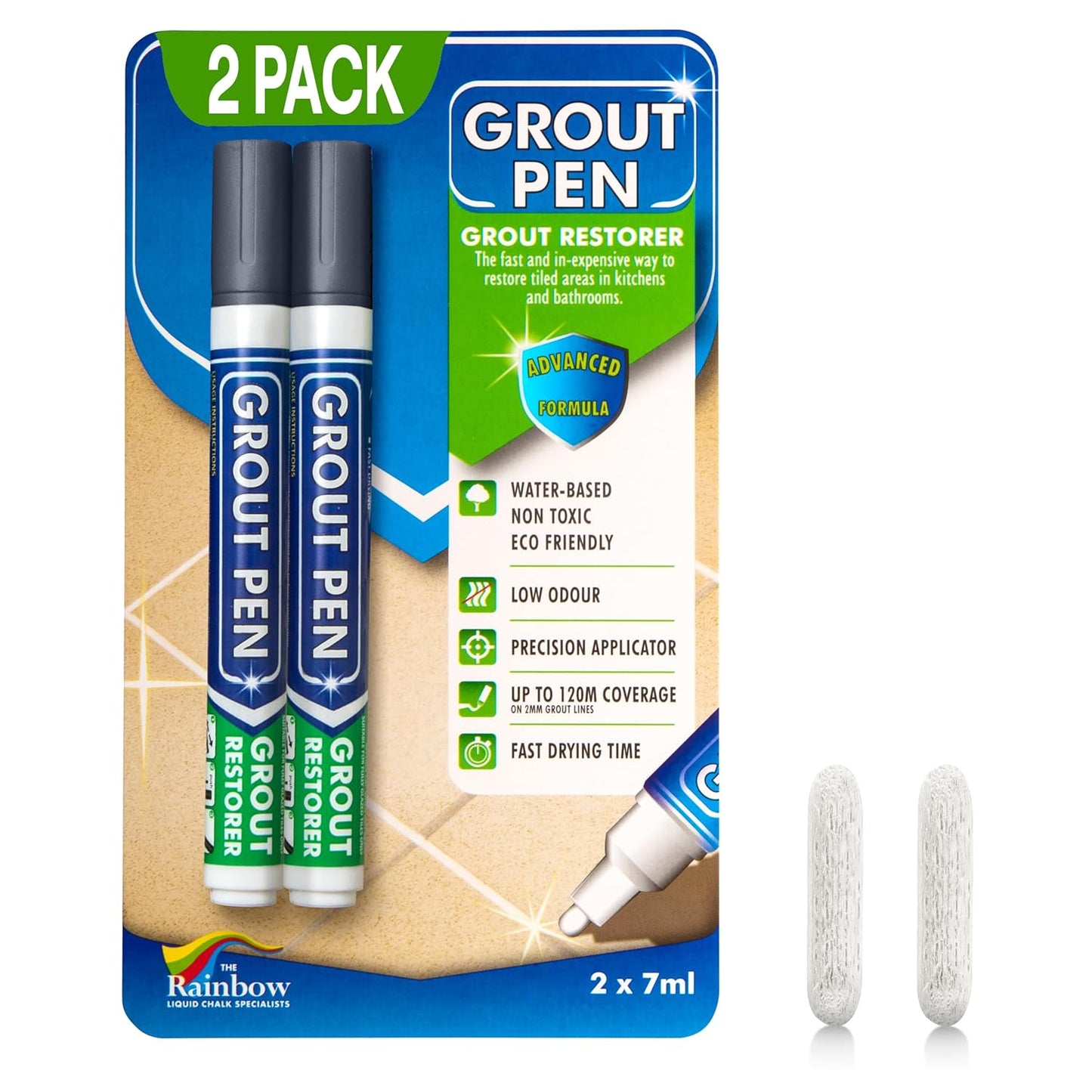 Grout Pen Dark Grey Tile Paint Marker: Waterproof Grout Paint, Tile Grout Colorant and Sealer Pen