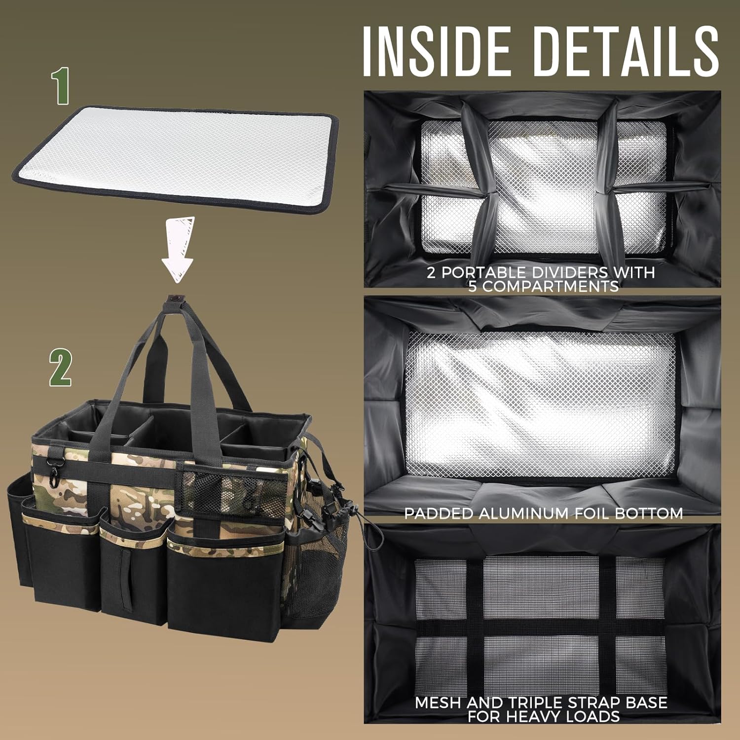 Wearable Cleaning Caddy Organizer with Handle & Shoulder Straps for Housekeepers, Under Sink & Car