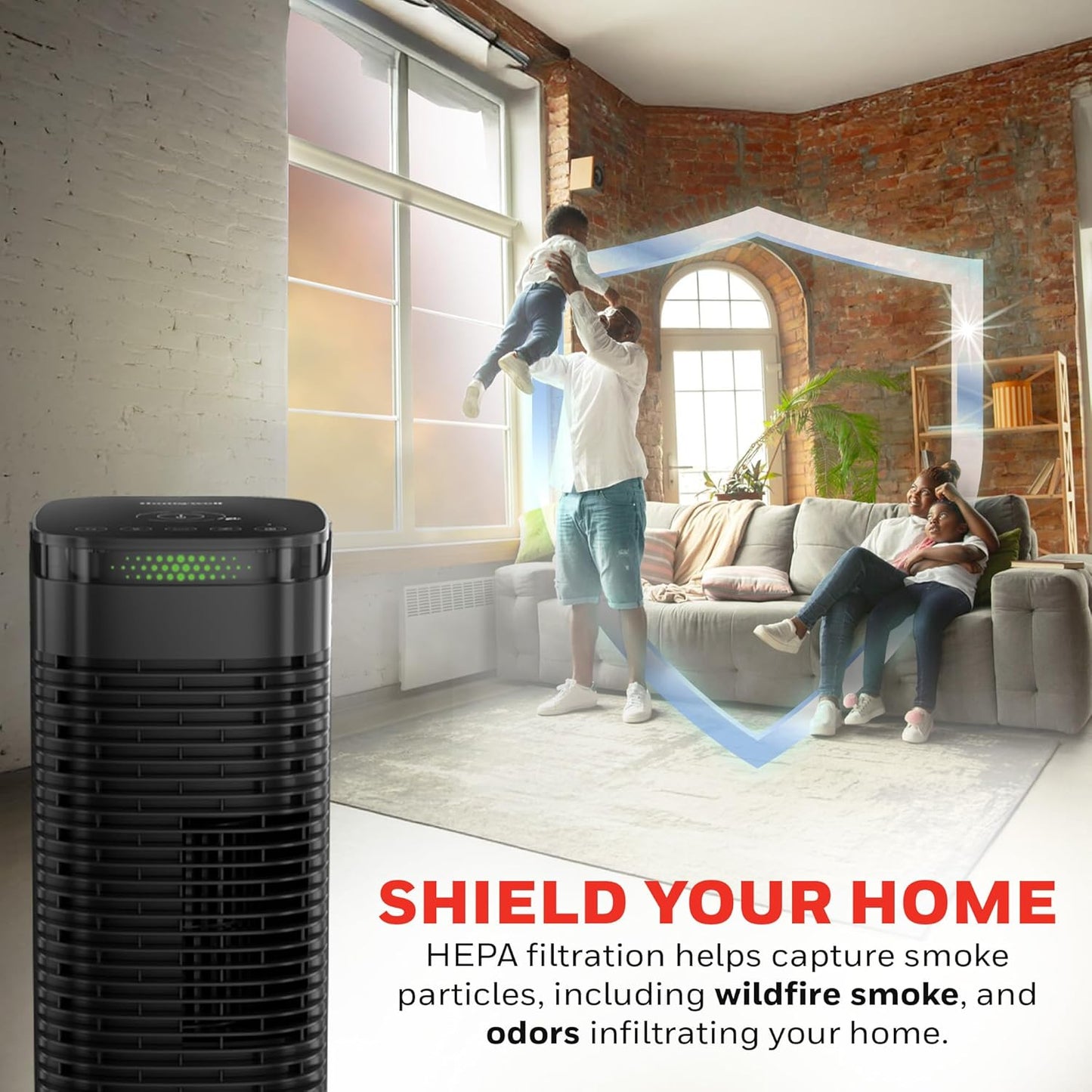 Honeywell HEPA Air Purifier for Home, 990 Ft² Rooms in 1 hour, Auto Mode, Air Quality Indicator