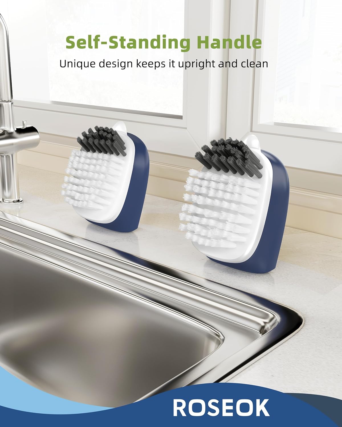 Potato Scrubber and Veggie Brush, Self-Standing Kitchen Brush for Fruit and Vegetable Cleaning