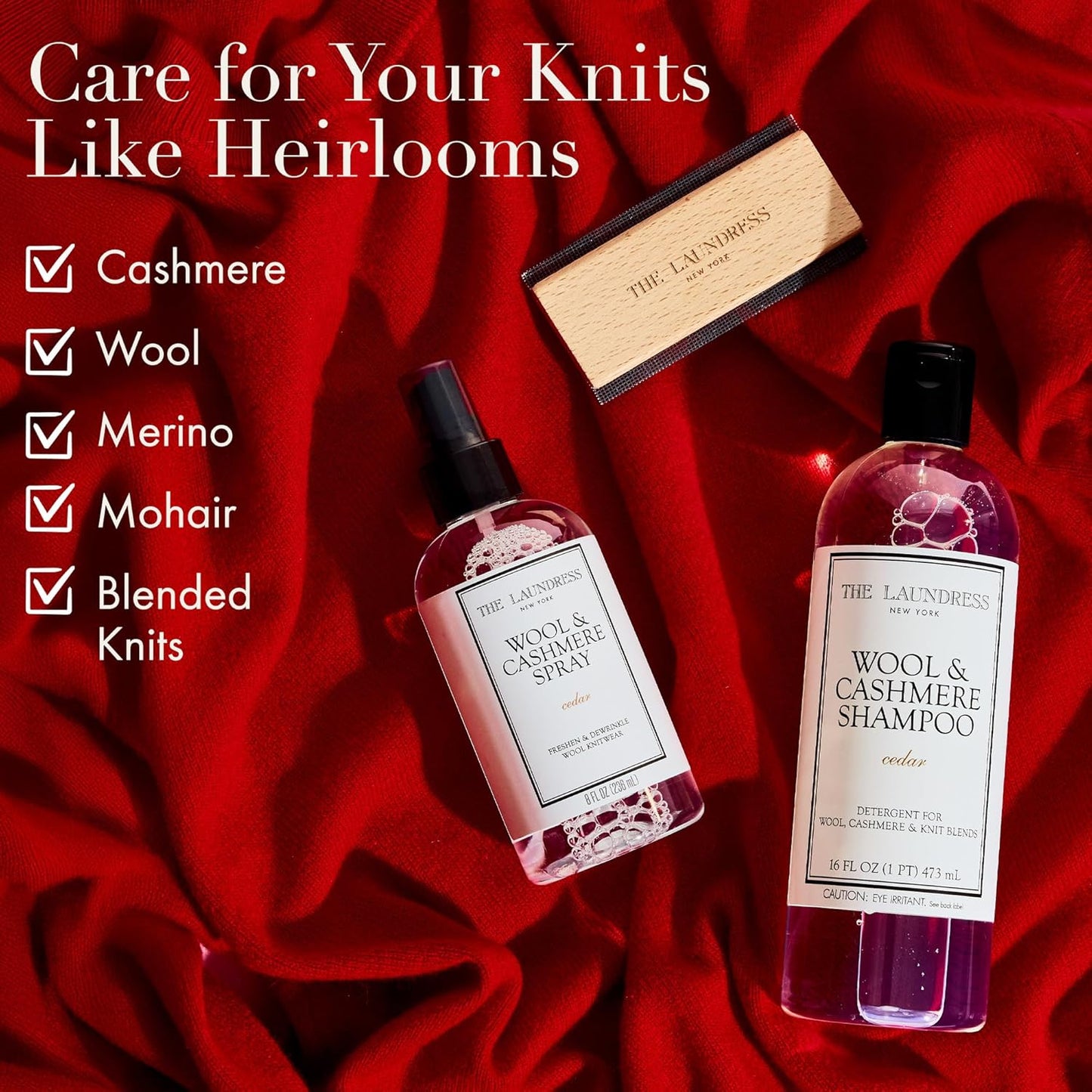 The Laundress Wool & Cashmere Shampoo, Double Concentrated, Cedar Scent, Wool Detergent, Wool Wash