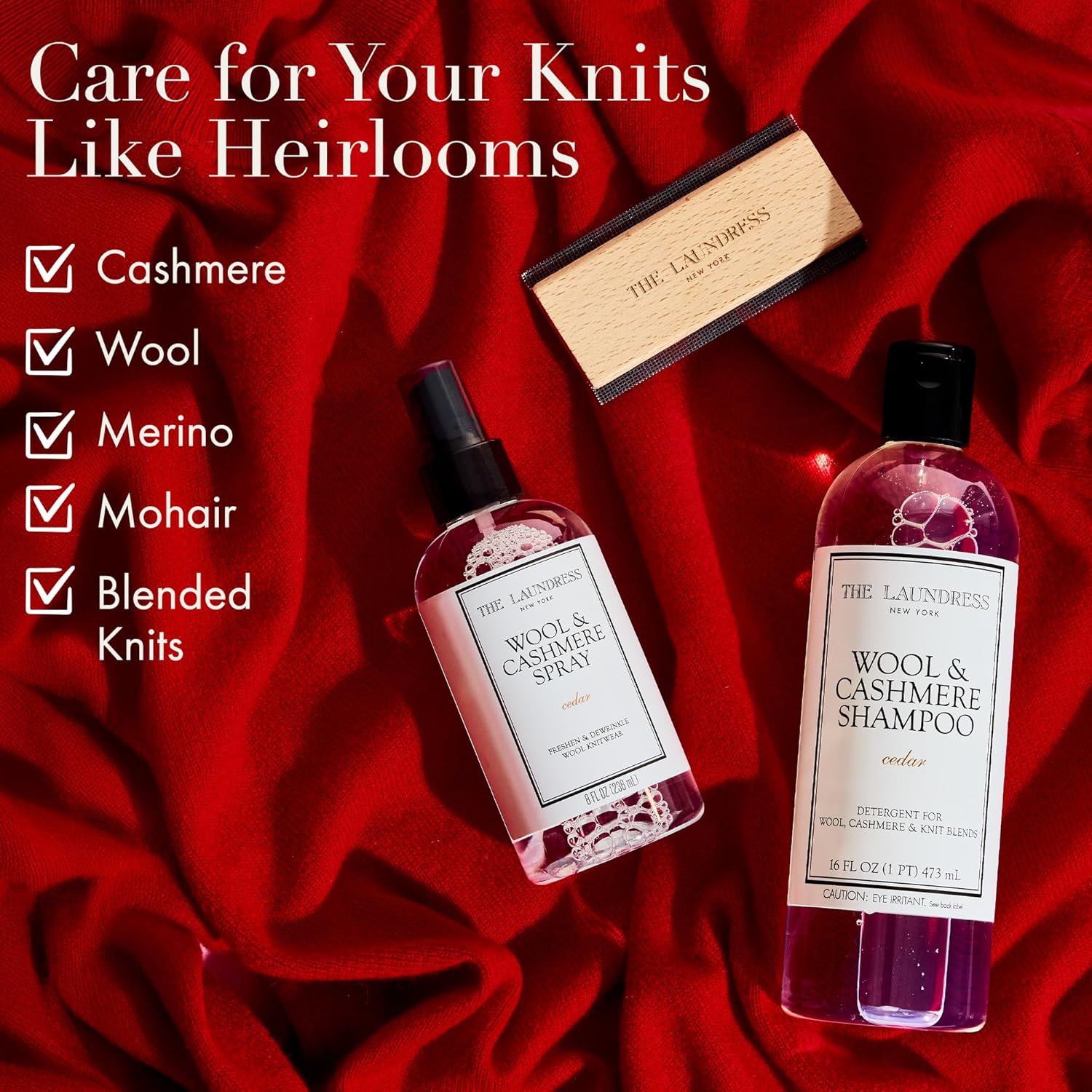 The Laundress Wool & Cashmere Shampoo, Double Concentrated, Cedar Scent, Wool Detergent, Wool Wash
