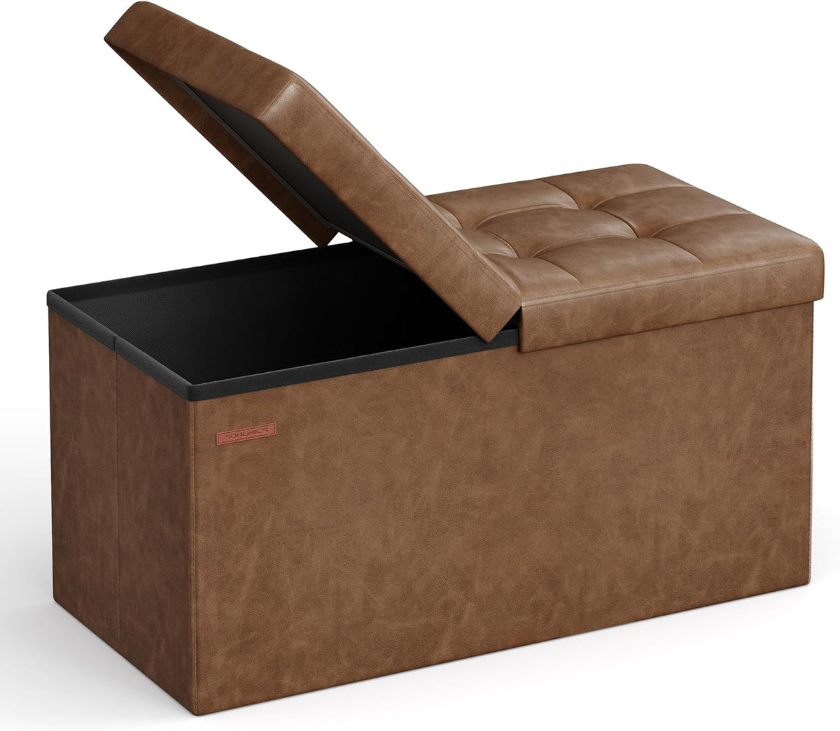 SONGMICS MAZIE Collection - 30 Inches Storage Ottoman Bench with Flipping Lid, Storage Chest