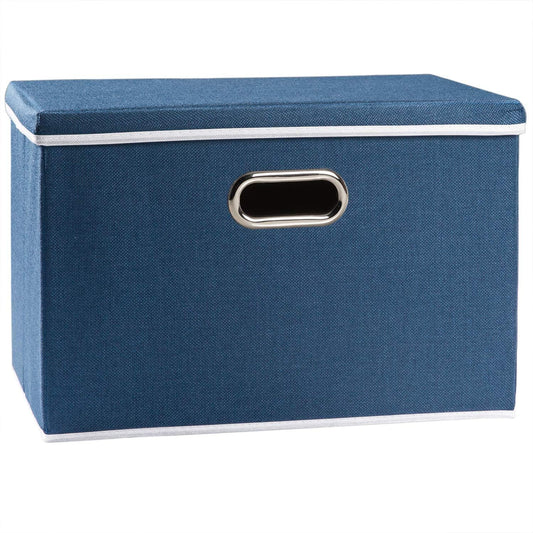 PRANDOM Large Collapsible Storage Bin with Lid [1-Pack] Fabric Foldable Storage Box Organizer