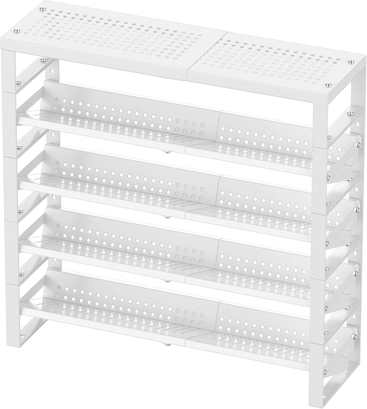 Expandable, Stackable, Adjustable Spice Rack kitchen Organizer,Metal Pantry Storage Shelves