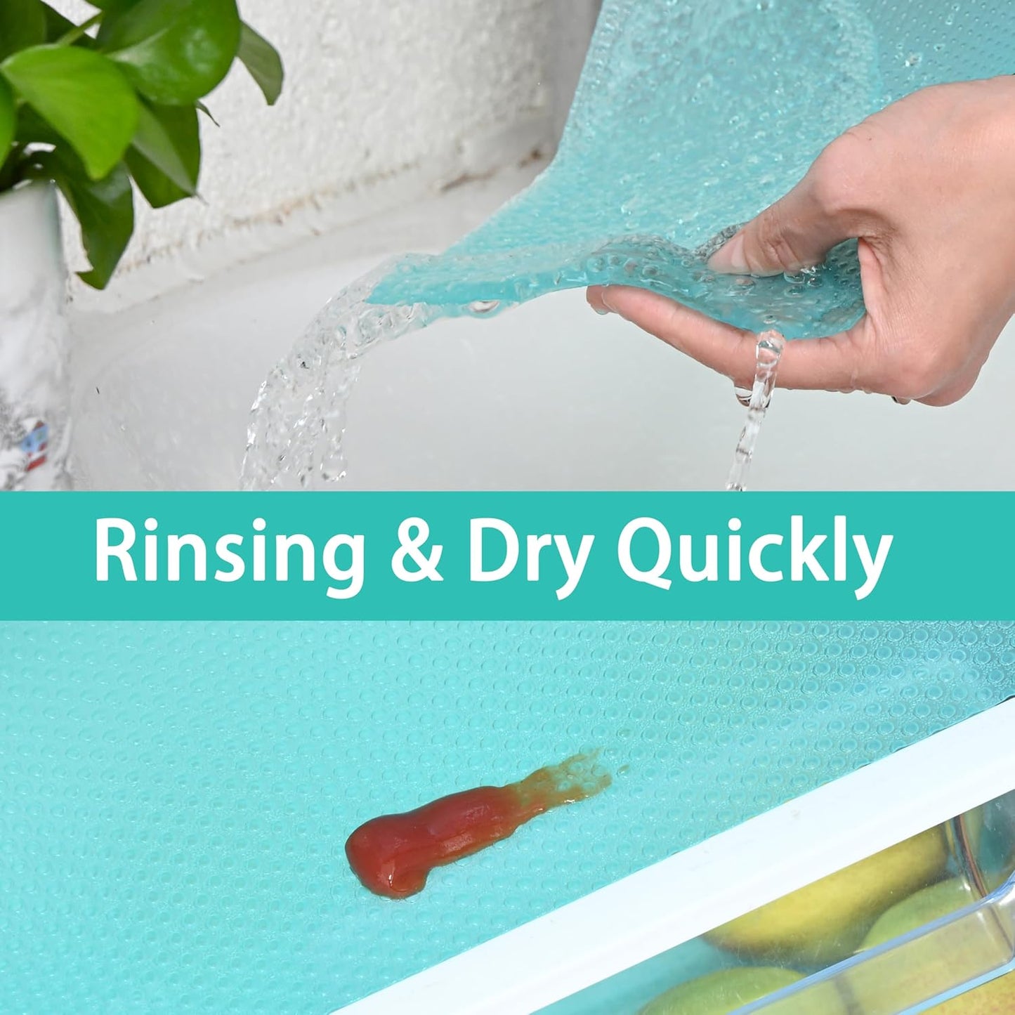 BOPART 12Pcs Refrigerator Liners Washable Fridge Shelf Liners Mats for Freezer Glass Shelves
