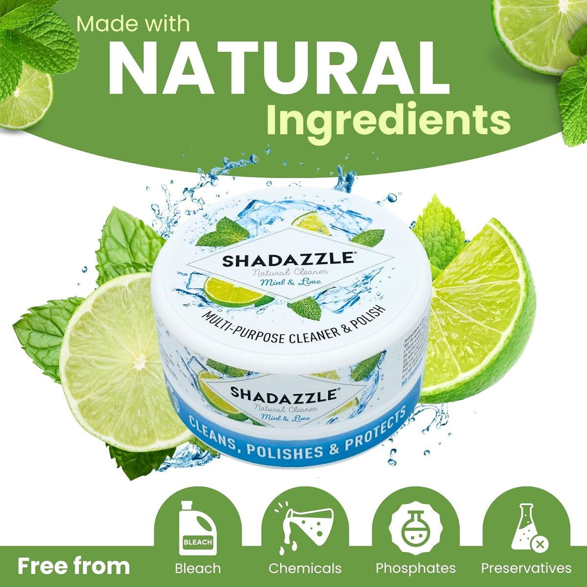Shadazzle Natural All Purpose Cleaner and Polish – Eco friendly Multi-purpose Cleaning Product
