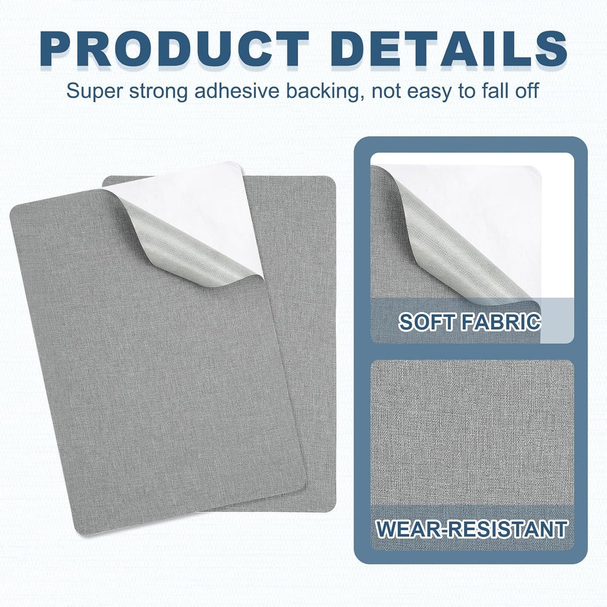 PATIKIL 8x11 Inch Linen Repair Patches, 2Pcs Self-Adhesive Fabric Patch for Sofas Tote Bags