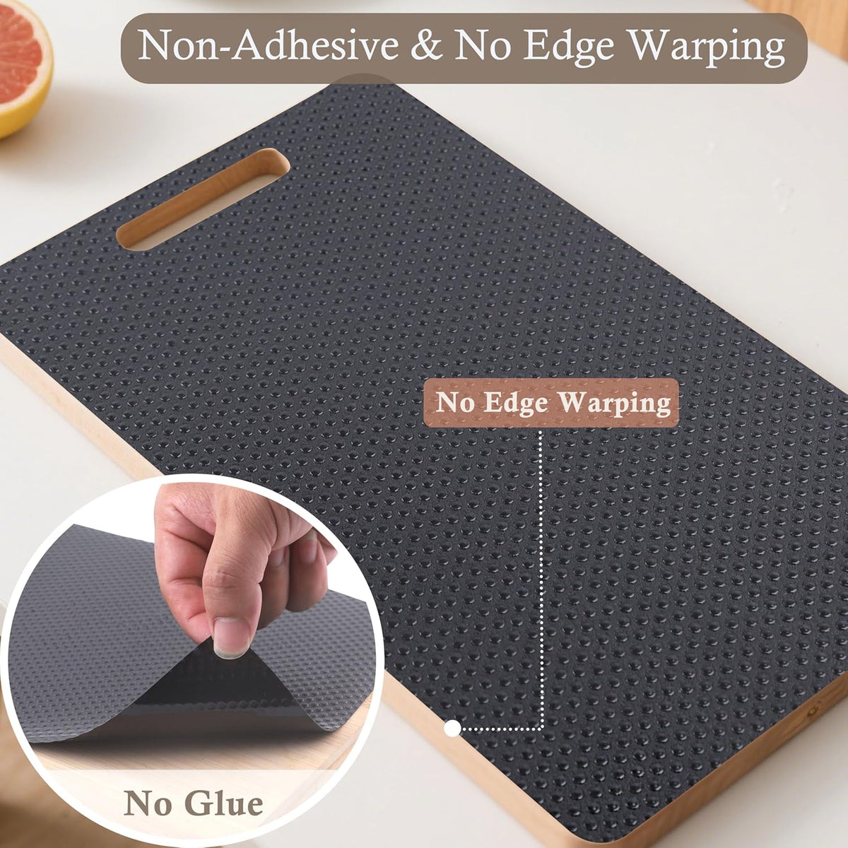 Cabinet Shelf Liners 15 Inch Wide X 20 Ft Kitchen Drawer Liner Non-Adhesive Pantry Cupboard Liner