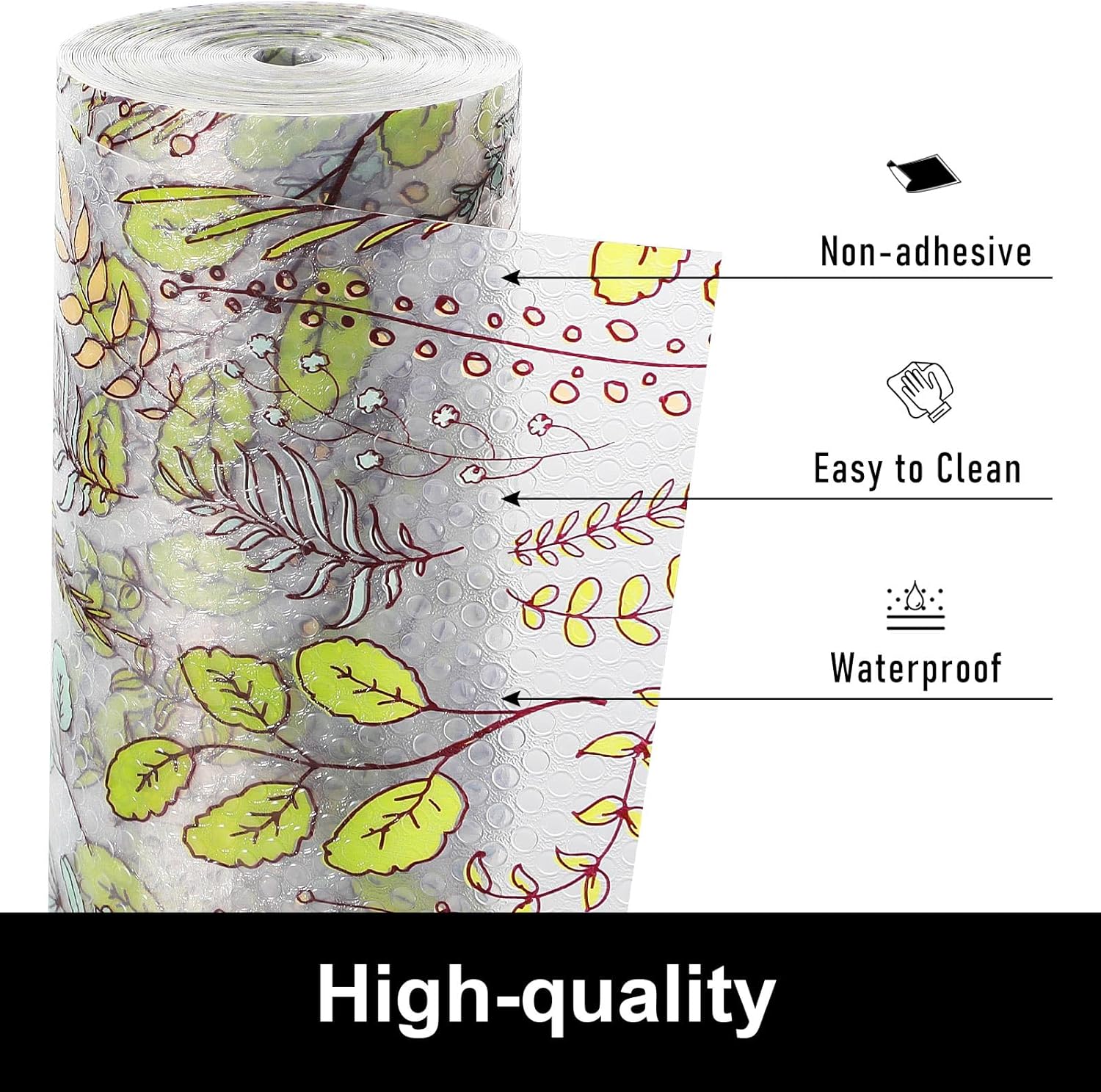 Cooyes Shelf Liners for Kitchen Cabinets, Refrigerator Liners Waterproof & Oil-Proof Kitchen