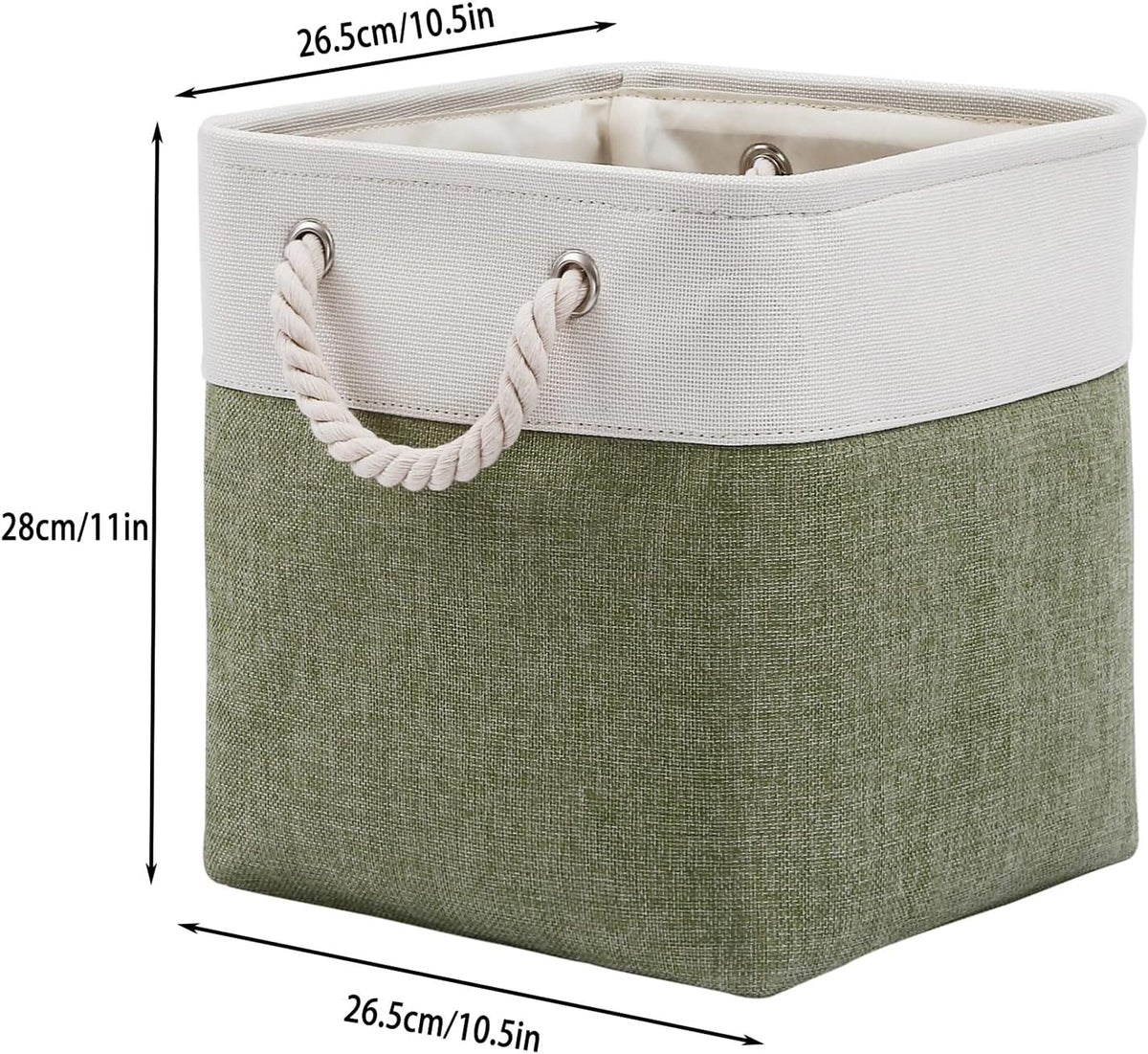 Cube Storage Bins, Collapsible Fabric Storage Cubes Bins, 11 Inch Cube Storage Bins with Handles