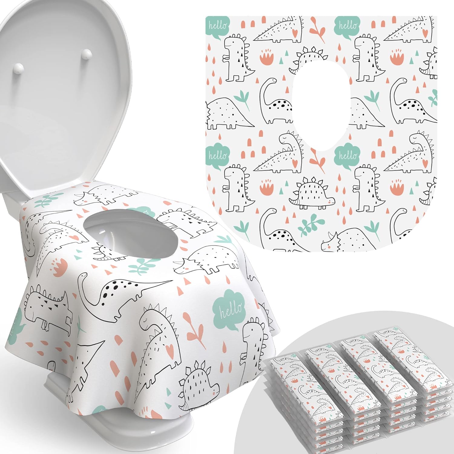 Toilet Seat Covers Disposable - 20 Pack - Waterproof, Ideal for Kids and Adults – Extra Large