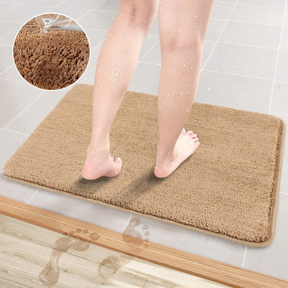 REFETONE Indoor Door Mat, Front Back Door Mat, Non-Slip Absorbent Resist Dirt Entrance Rug Inside