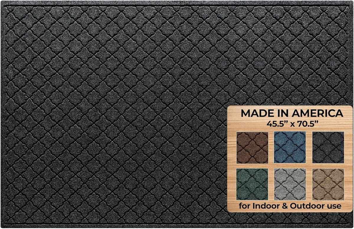 WaterHog Heavy Duty Doorway Mat, 4' x 6', Made in USA, Durable & Skid-Resistant Entryway Mat