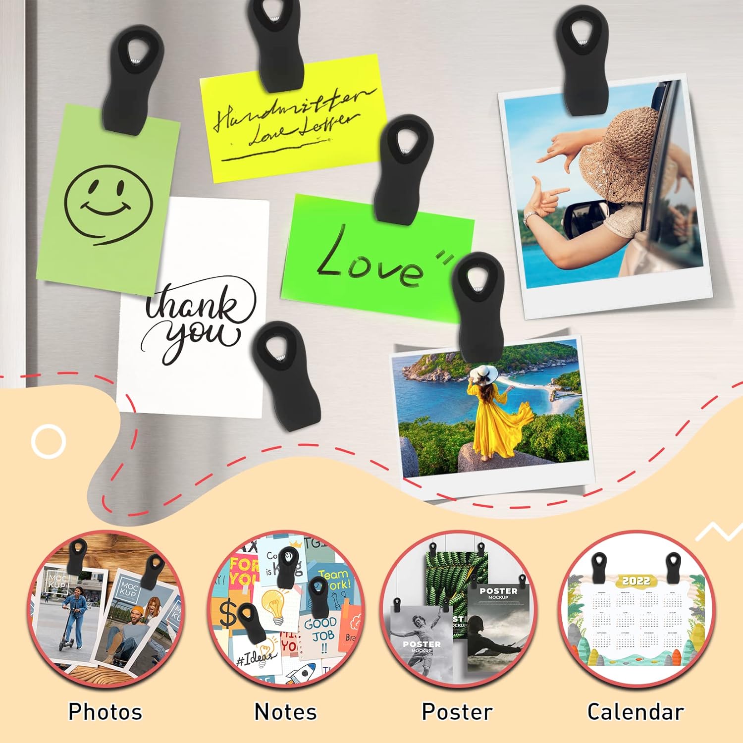 12 Pack Magnetic Chip Clips, Bread Clips Food Bag Clips for Food Packages, Kitchen Clips with