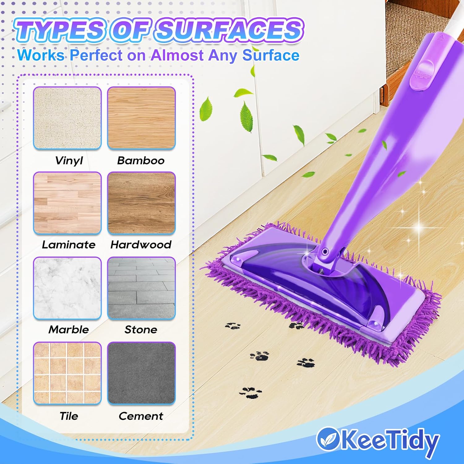 Wet Jet Pads Compatible with Swiffer Wetjet, Reusable Wet Jet Refill for Hardwood and Floor Spray
