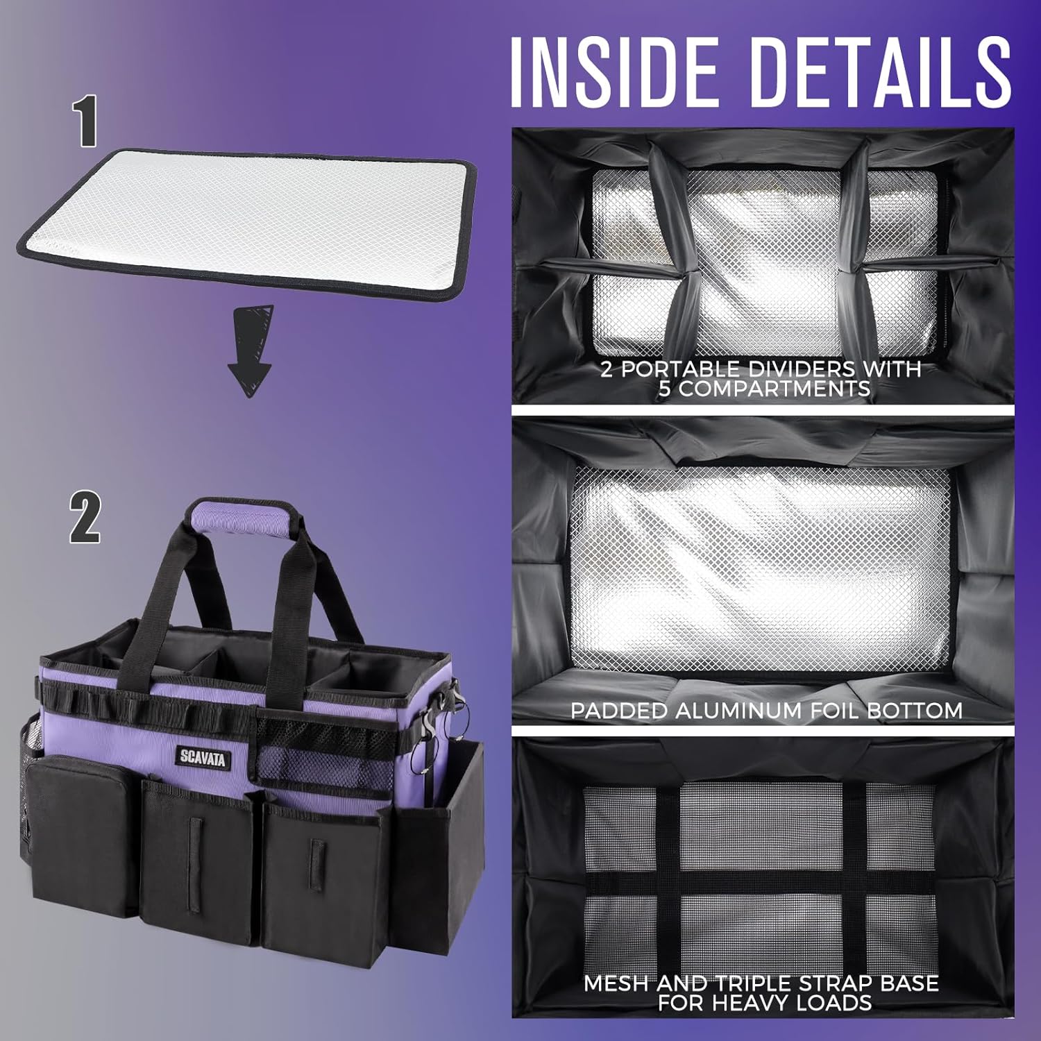 Wearable Cleaning Caddy Bag, Cleaning Caddy Supplies Organizer with Handle & Shoulder Straps for