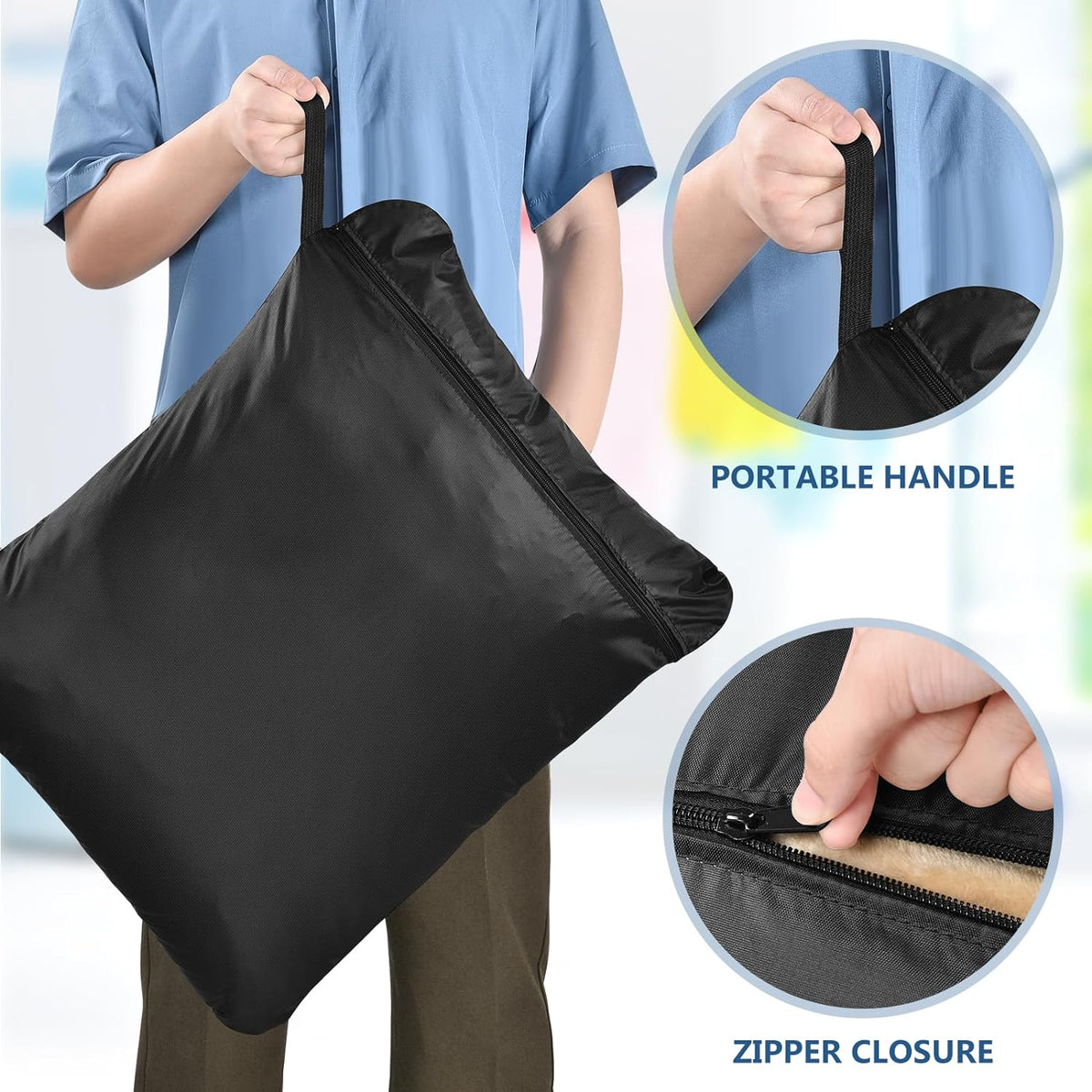 OTraki 2Pcs Large Wet Bag 20x24 inch Wet Dry Bag for Swimsuit Reusable Towel Pouches with Zipper