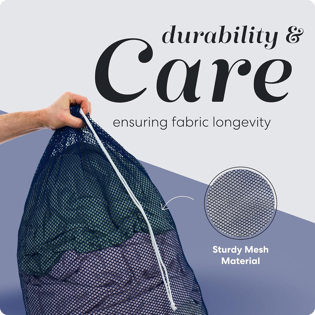 Handy Laundry Mesh XL Laundry Bag - Durable, Machine Washable with Secure Drawstring Closure