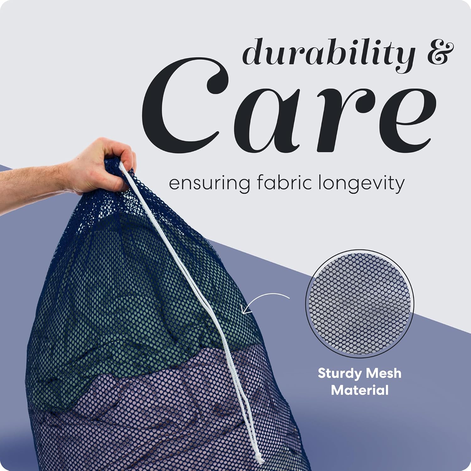 Handy Laundry Mesh XL Laundry Bag - Durable, Machine Washable with Secure Drawstring Closure