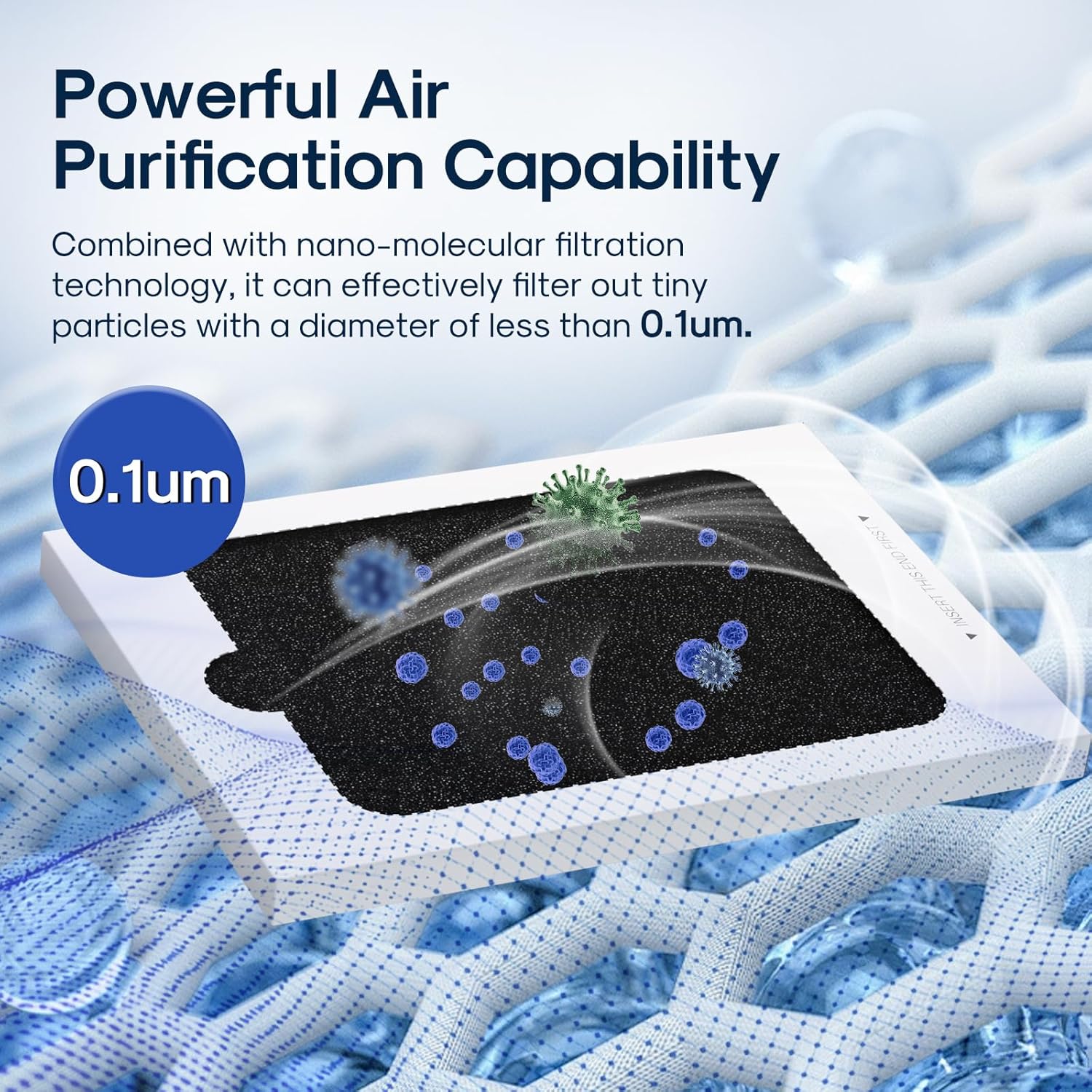 ICEPURE AF001 Compatible with EAFCBF Refrigerator Air Filter, Pure Air Ultra, Pure Air Ultra